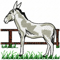 Donkey Embroidery Design 6